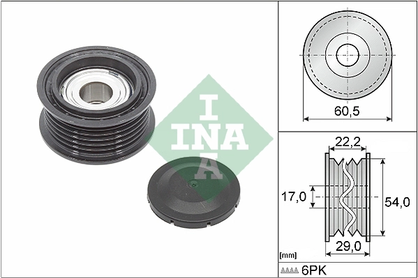 Deflection/Guide Pulley, V-ribbed belt